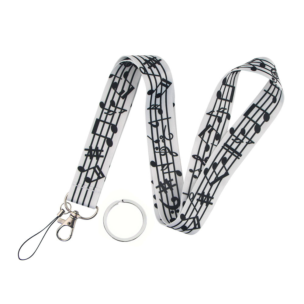 Blank Sheet Music Notebook - 음표 열쇠 고리 넥 스트랩 ID