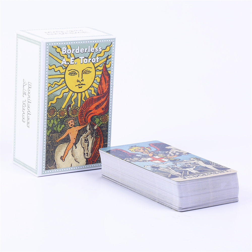 Tarot Deck With Guidebook - 12*7cm 경계선 없는 A.E. 슬라이딩 리지드