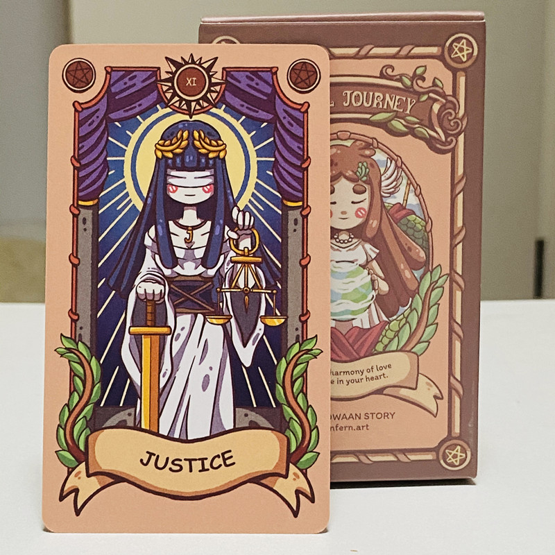 Tarot Deck With Guidebook - 즐거운 여행 타로 카드 79pcs 만화