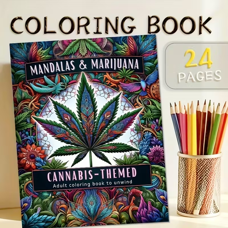 Adult Coloring Book Stress Relief - 24페이지 만다라 스타일, 색칠하기 책, 색칠하기