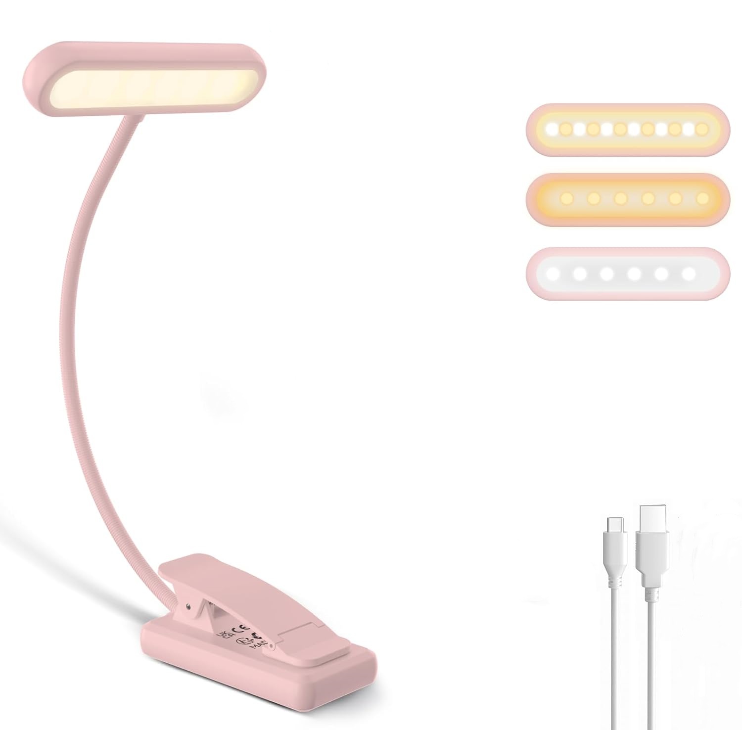 독서등 북클램프 블랙/화이트/핑크 USB 충전식 배터리 - Books 리뷰 및 가격