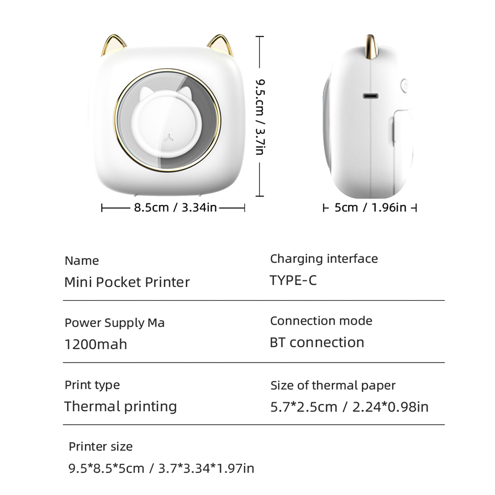 【신제품】C23 휴대용 열전사 프린터 기계 무선 미니  - Mini Pocket Thermal Printer Paper Roll 리뷰 및 가격