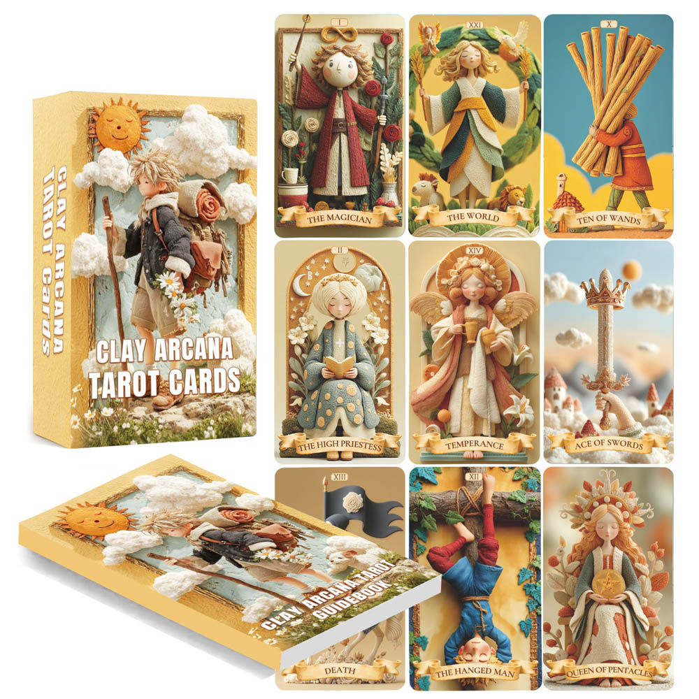 78 타로 카드 세트, 13x8cm 클레이 아르카나 타 - Tarot Deck With Guidebook 리뷰 및 가격