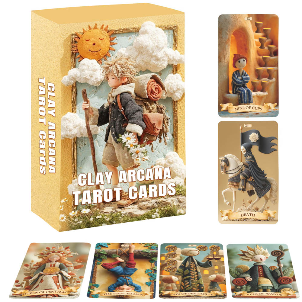 78 타로 카드 세트, 13x8cm 클레이 아르카나 타 - Tarot Deck With Guidebook 리뷰 및 가격