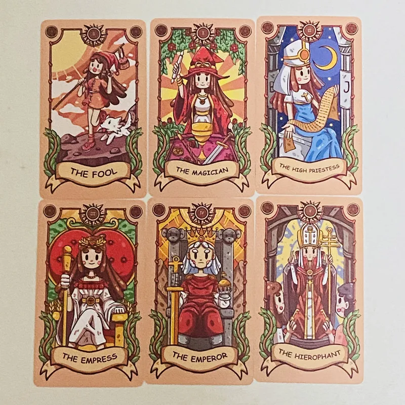 즐거운 여행 타로 카드 79pcs 만화 귀여운 대기 타 - Tarot Deck With Guidebook 리뷰 및 가격