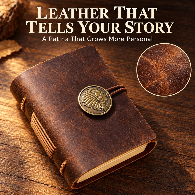 미니 사이즈의 수제 가죽 여행용 노트, 빈티지 스타일의 - Vintage Leather Journal Notebook 리뷰 및 가격