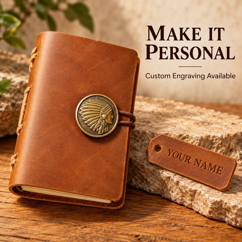 미니 사이즈의 수제 가죽 여행용 노트, 빈티지 스타일의 - Vintage Leather Journal Notebook 리뷰 및 가격
